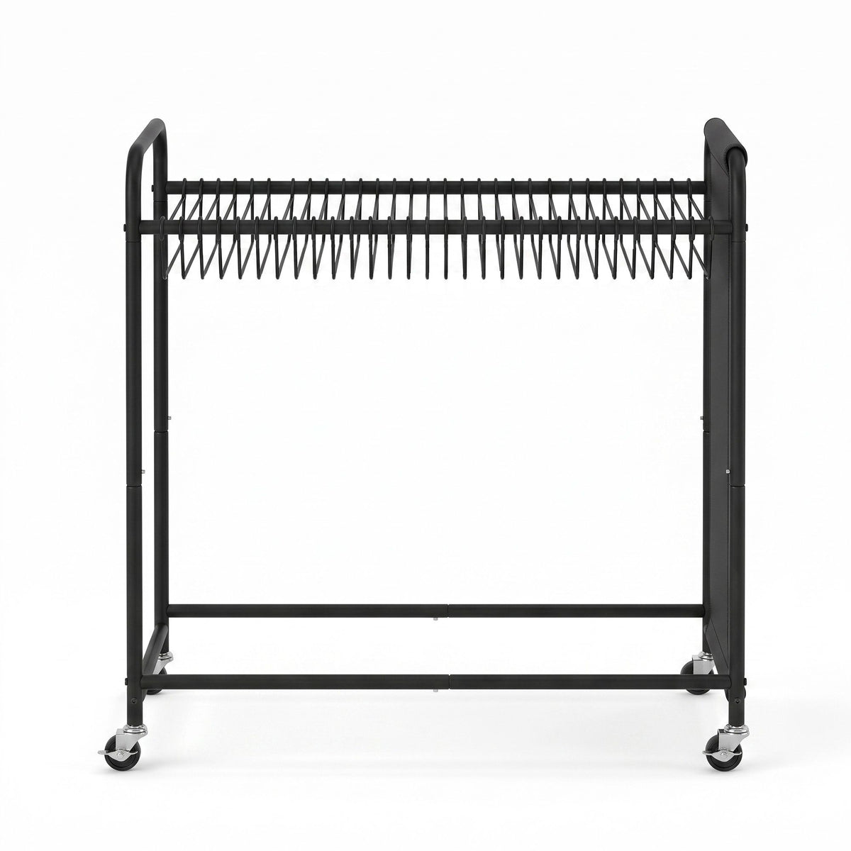 Artiss Pants Trolley Mobile Clothes Rack Clothing Stand with 30 Hangers Wheels Storage Organizer Bag