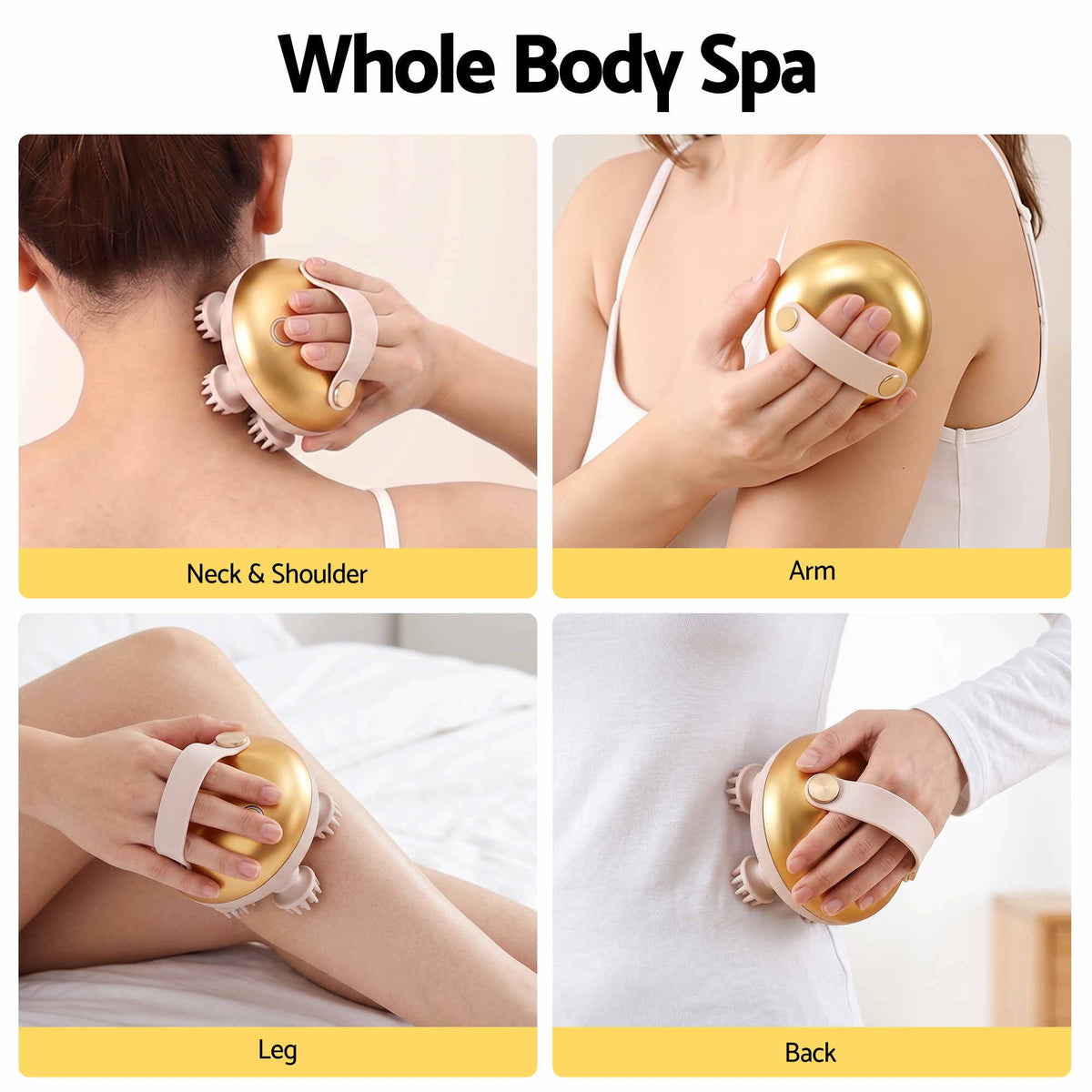 Livemor Scalp Massager Kneading Head Massager Scalp Stress Relax Portable Rechargeable Hair Massager Shower Massage Waterproof Cat Massager Scratcher, Gift for Mom Dad