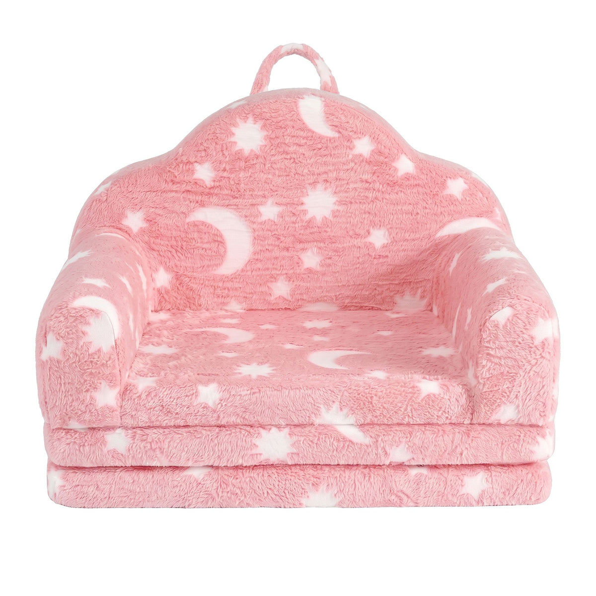 Keezi Kids 2 - 1 Fold Out Sofa Bed w/Removable Washable Cover, Carry Pink