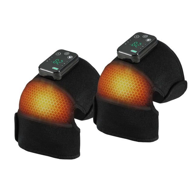 Livemor Knee Massager with Heat (2 Pack), Cordless Heated K - EE-MASSAGE-02-BKX2