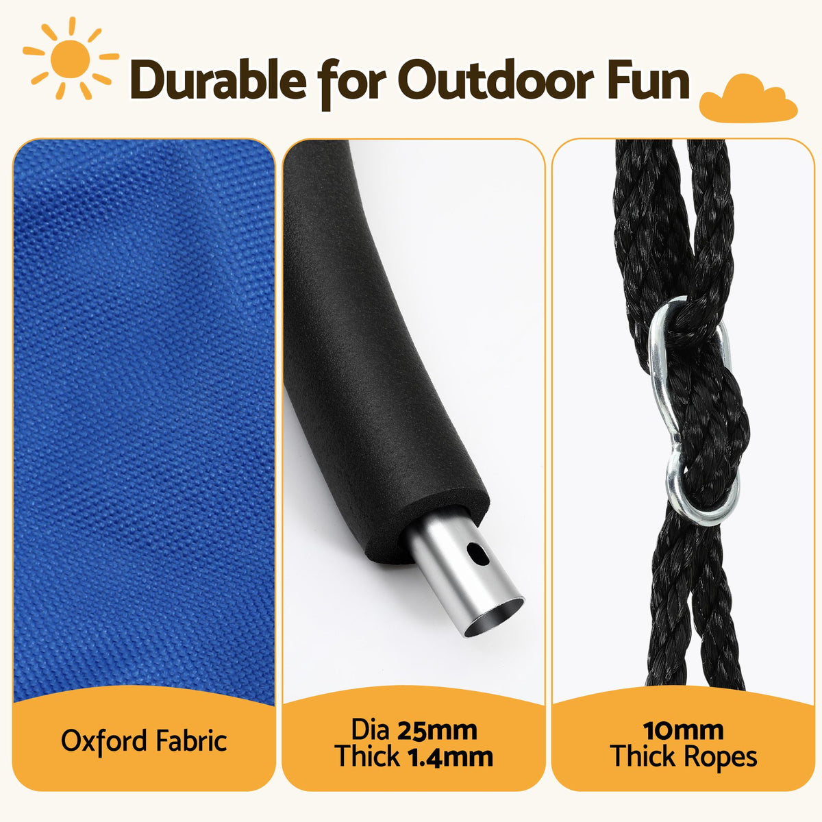 Gardeon Tree Swing Hammock 100cm for Backyard Porch Outside Playground