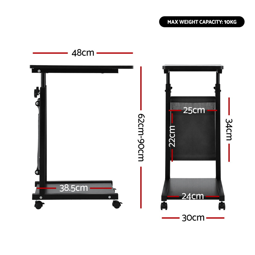 Artiss Laptop Desk Height Adjustable Mobile Workstation - LA-DESK-C-48-BK