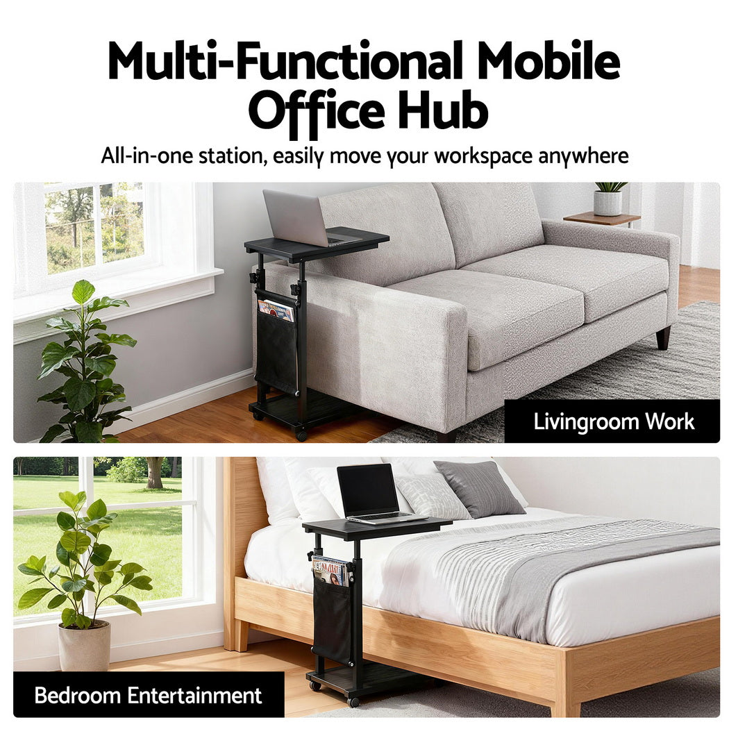 Artiss Laptop Desk Height Adjustable Mobile Workstation - LA-DESK-C-48-BK