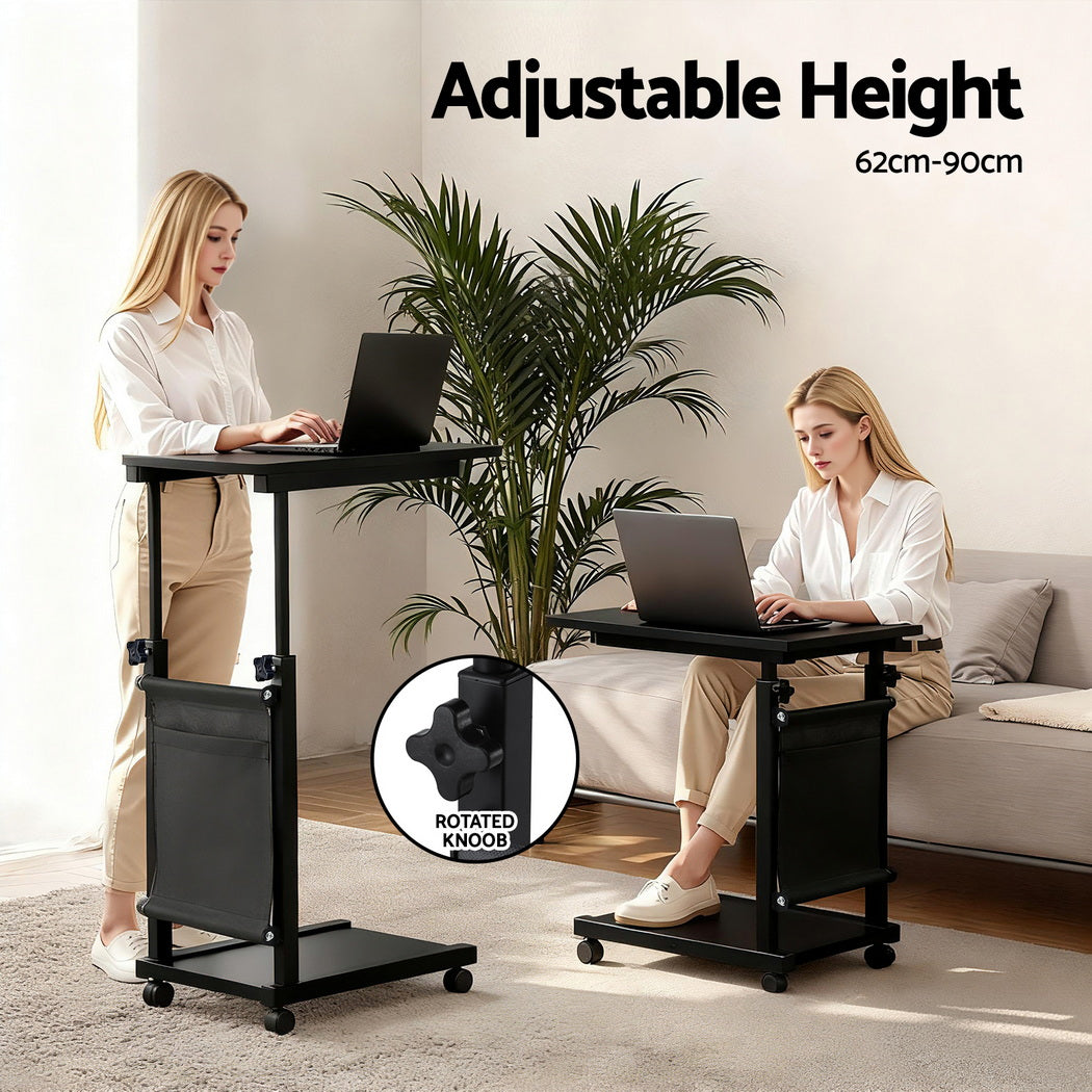 Artiss Laptop Desk Height Adjustable Mobile Workstation - LA-DESK-C-48-BK