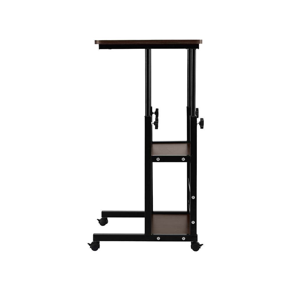 Artiss Laptop Desk Height Adjustable Mobile Workstation - LA-DESK-C-60-2T-OAK