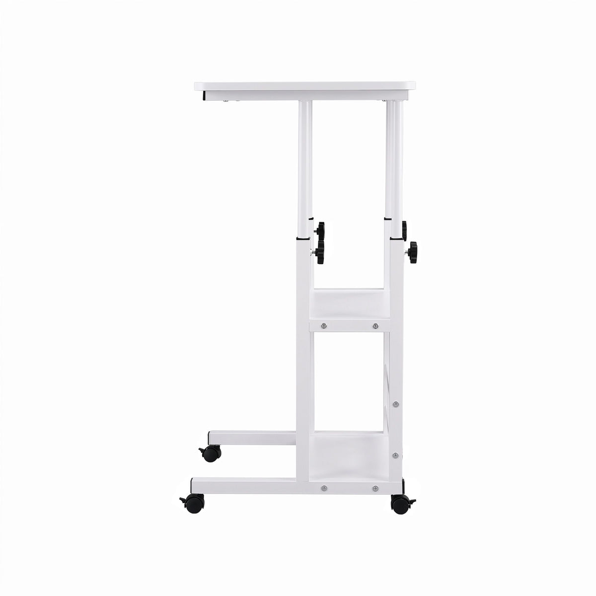 Artiss Laptop Desk Height Adjustable Mobile Workstation C - LA-DESK-C-60-2T-WHWH