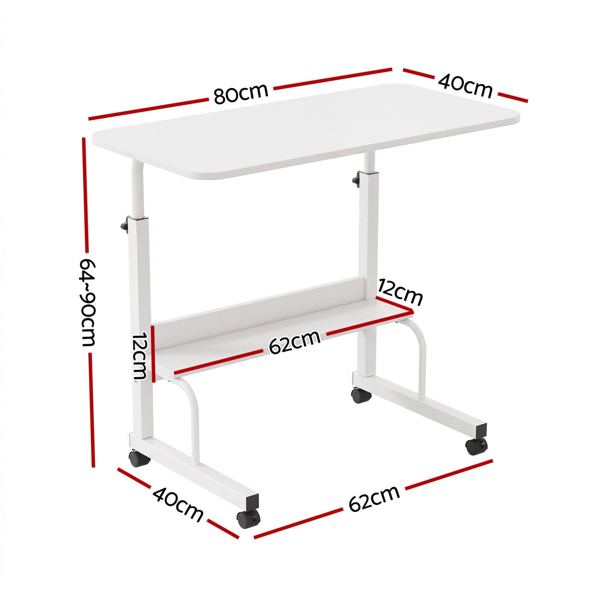 Artiss Laptop Desk Portable Sit Stand Desks Height Adjustabl - LA-DESK-C-80-T-WH
