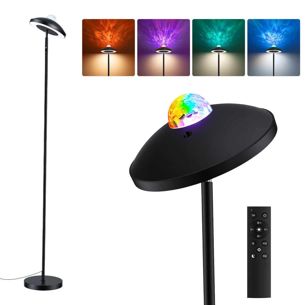 Artiss 2-in-1 LED Floor Lamp with Galaxy Projector - LAMP-FLOOR-2IN1-BK