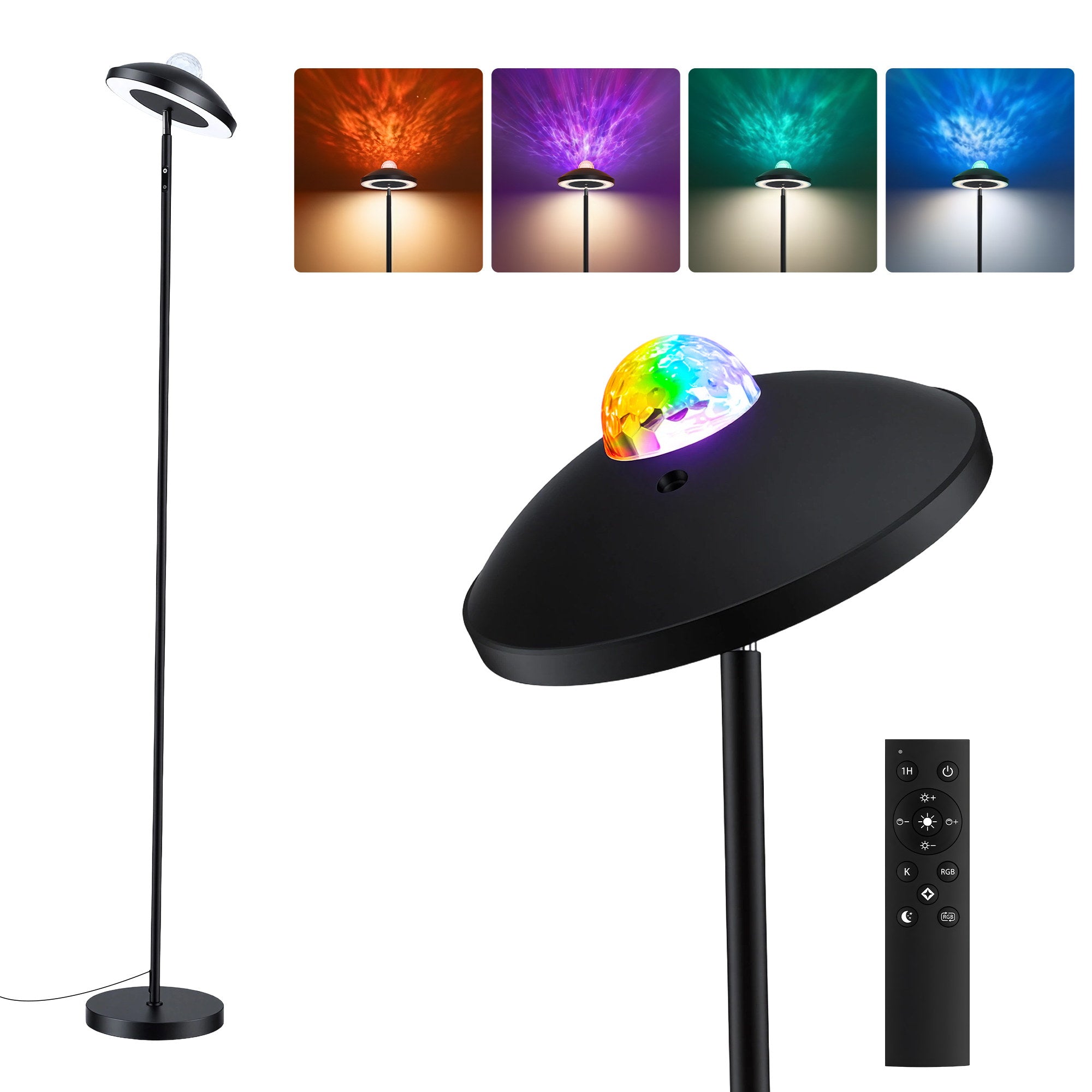 Artiss 2-in-1 LED Floor Lamp with Galaxy Projector - LAMP-FLOOR-2IN1-BK