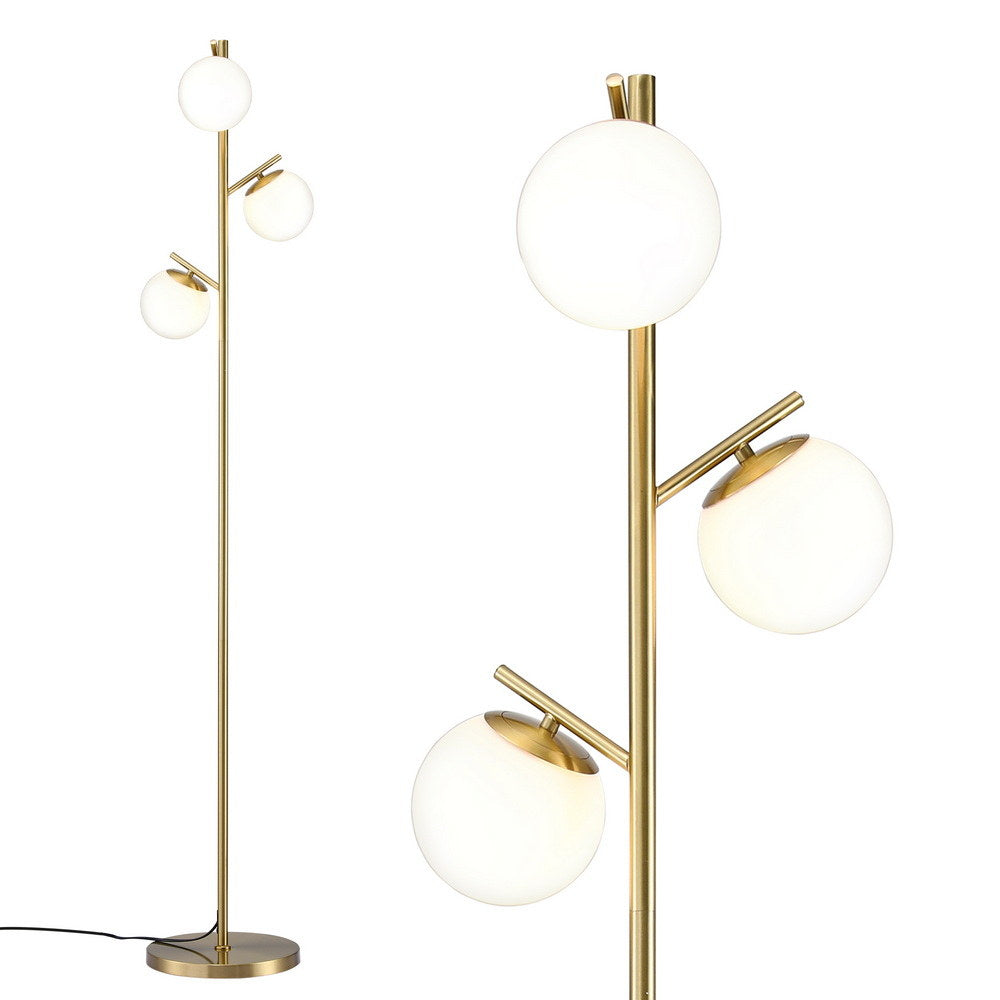 Artiss 3-Light Tree Floor Lamp 165cm Tall Standing Light - LAMP-FLOOR-3-GL-GD