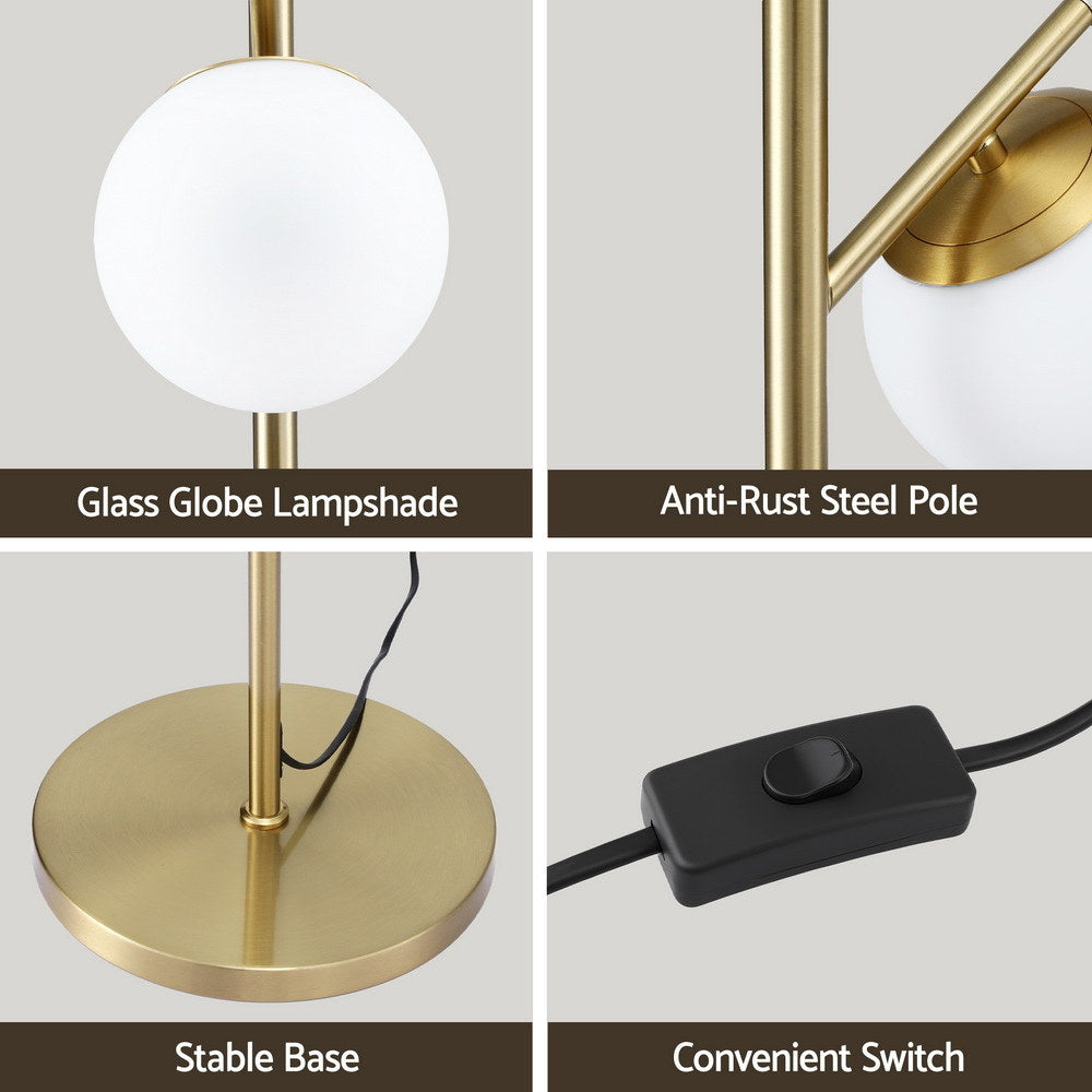 Artiss 3-Light Tree Floor Lamp 165cm Tall Standing Light - LAMP-FLOOR-3-GL-GD
