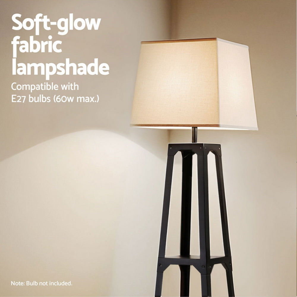 Artiss Floor Lamp 3 Tier Shelf Storage LED Light Stand Ho - LAMP-FLOOR-SF-F31109
