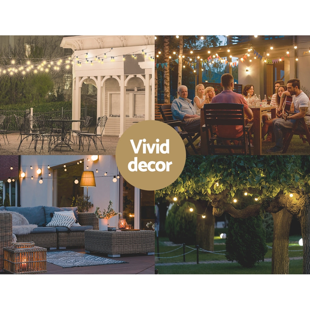 37m Festoon Lights Christmas Fairy String Lights Outdoor Party Garden Decor