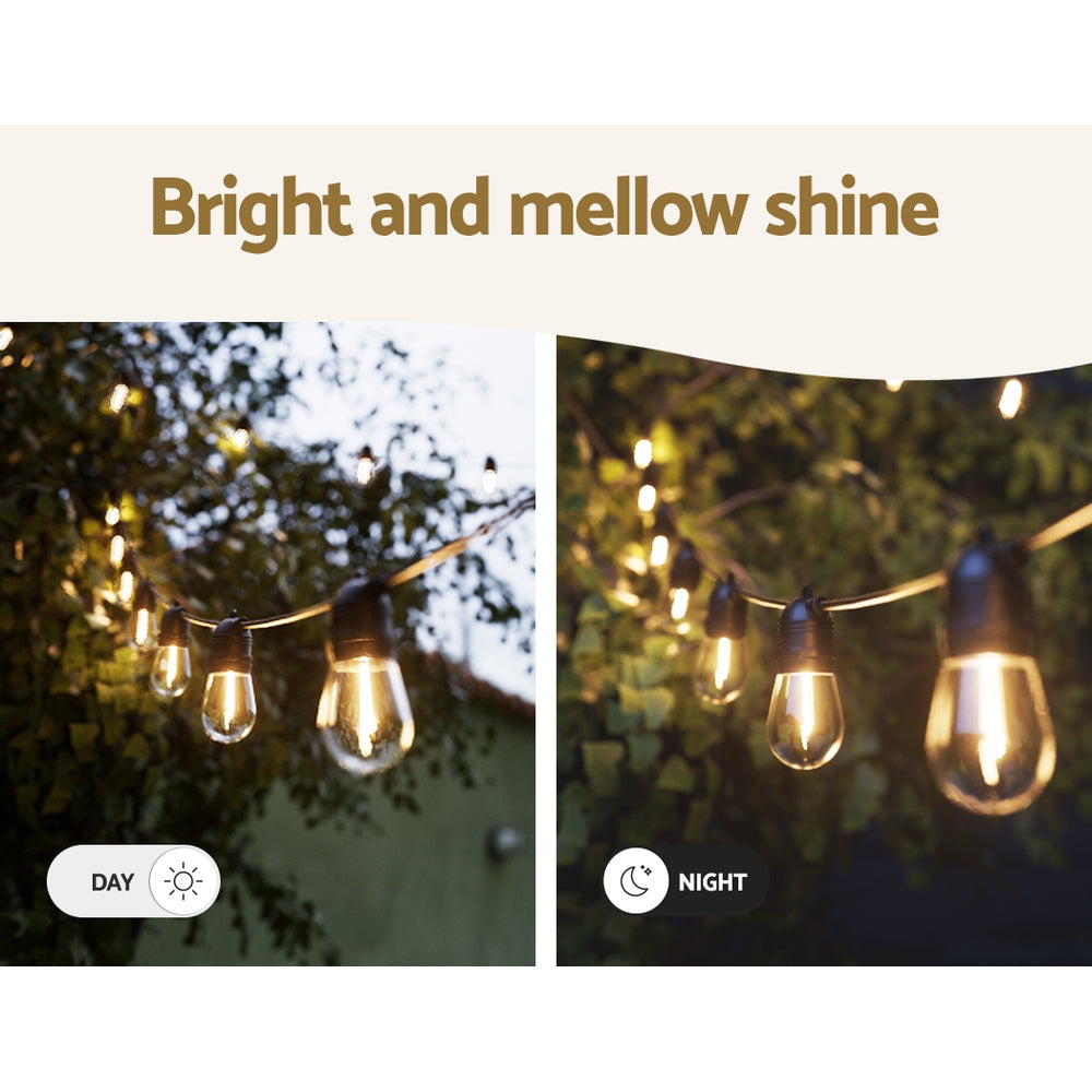 46m Festoon Lights Christmas Fairy String Lights Outdoor Party Garden Decor