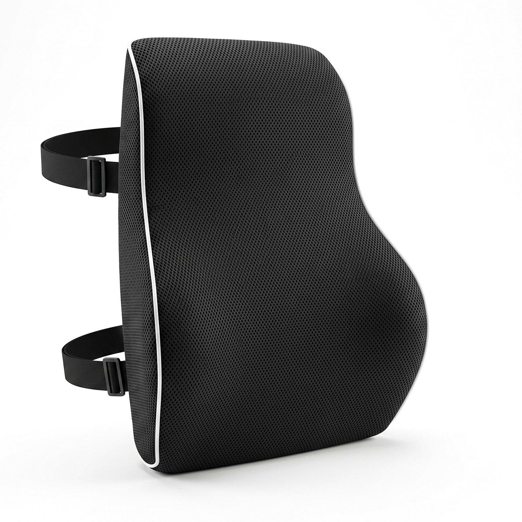 Artiss Ergonomic Lumbar Support Cushion for Office Chair and Car Memory Foam Lumbar Pillow for Back, Breathable Back Support Pillow with Adjustable Straps for Office Gaming Car Home