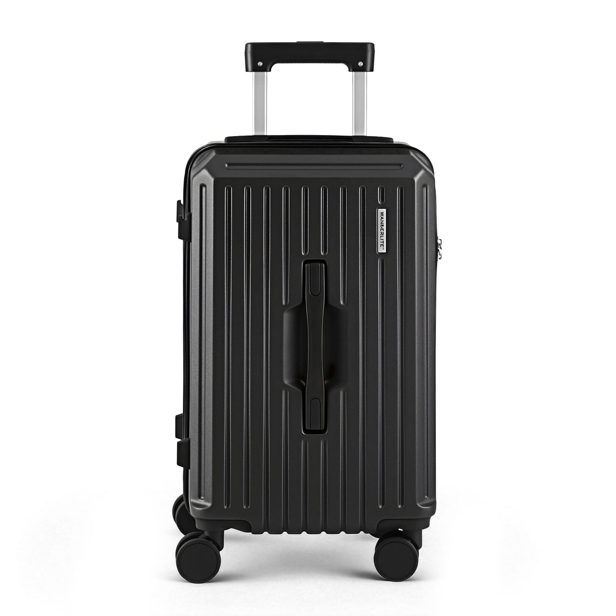 Wanderlite 20" Trunk Luggage Suitcase Travel Carry On TSA Lock Black