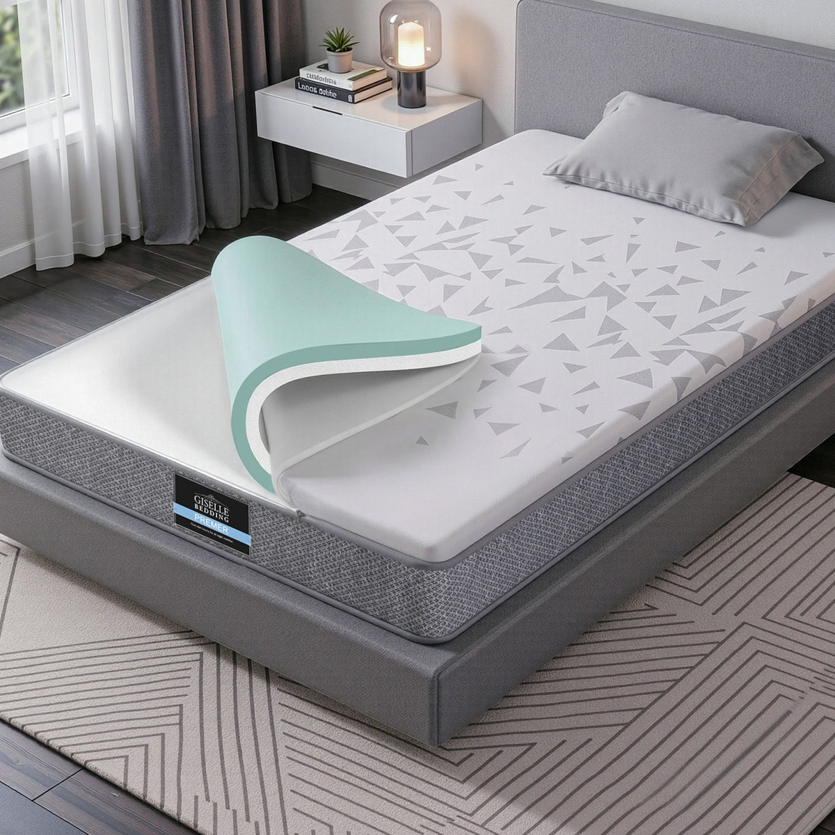 Giselle Bedding Single Mattress 23cm Pocket Spring Reversible Foam - 583816