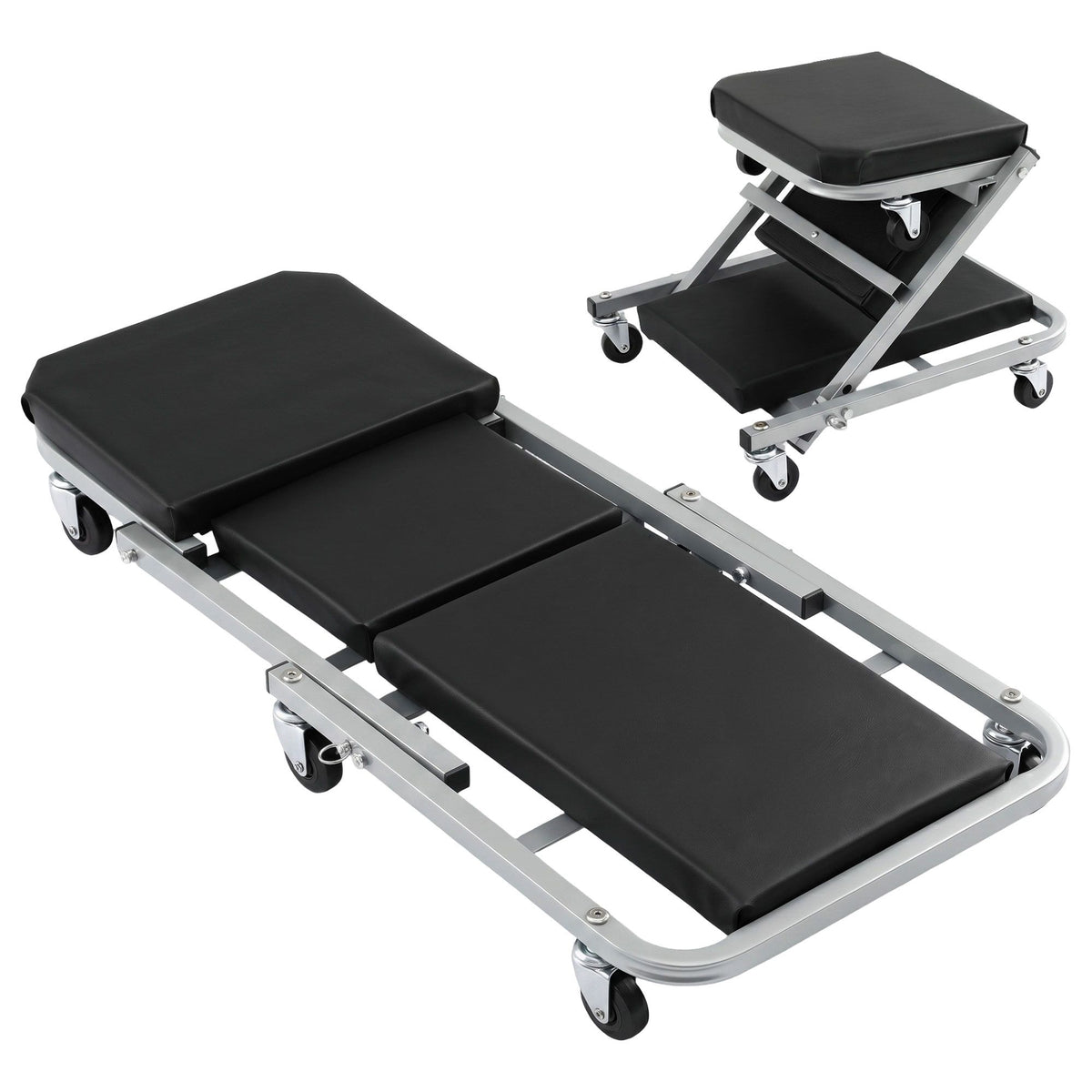 Giantz Garage Creeper 2-in-1 Mechanic Stool Rolling Automotive Z Creeper Seat