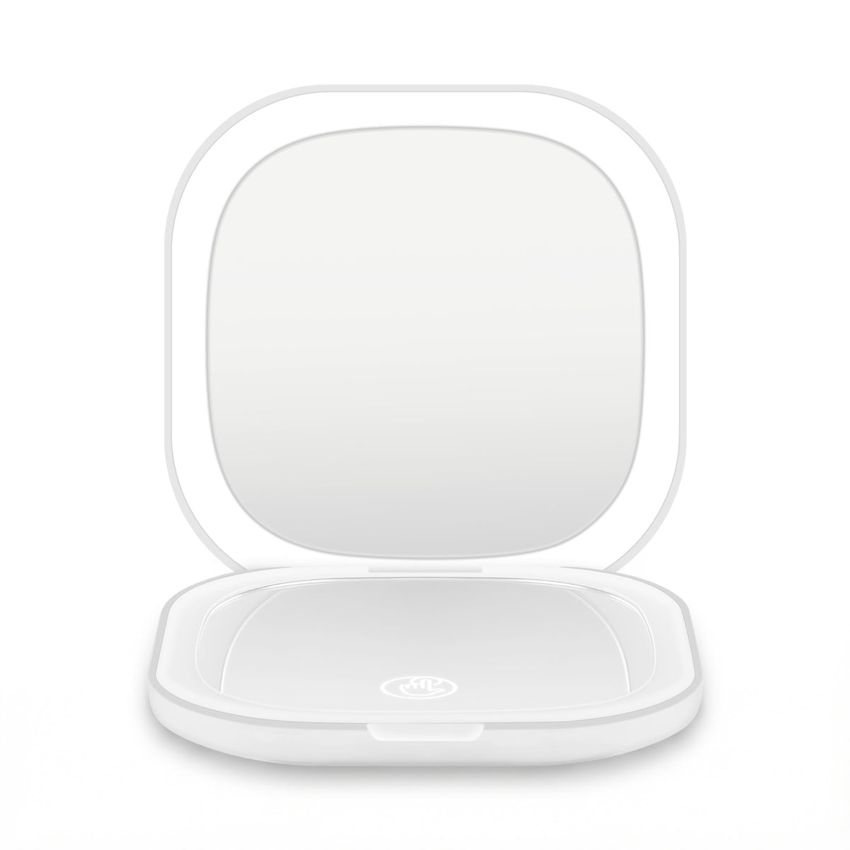 Embellir LED Compact Mirror Lighted Travel Makeup Mirror Pocket-Sized 1x 10x Magnification Square White