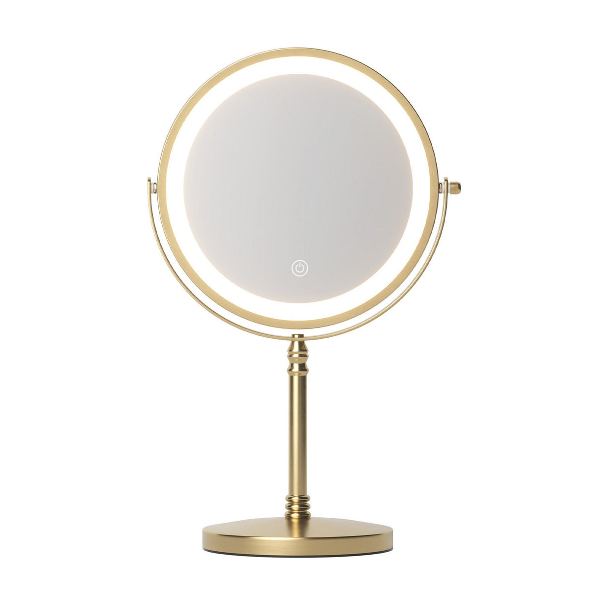 Embellir Lighted Makeup Mirror Rotation 10X Magnifying Double Sided Tabletop Gold