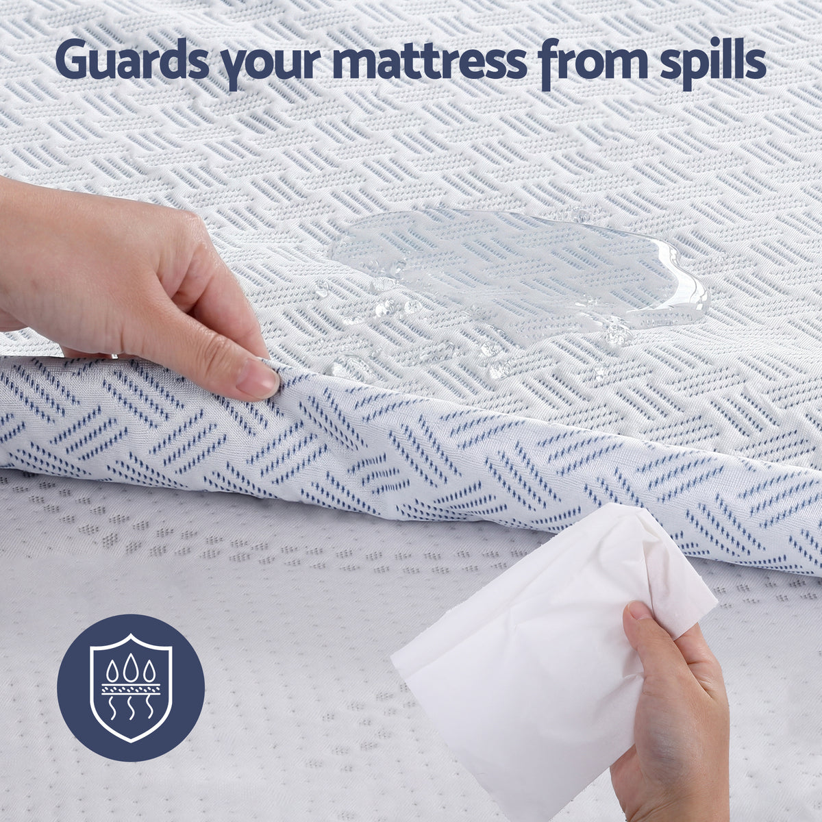 Giselle Cooling Mattress Protector Waterproof Deep Pocket Fitted Cover Single