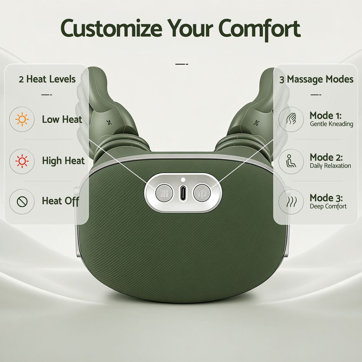 Livemor Electric Neck Massager with Heat for Shoulder,Back Wireless Massage | 4D Shiatsu Kneading Massager with Heat, Cordless Portable Muscle Relaxer, Soothes Shoulder Tension for Home, Office, and Car