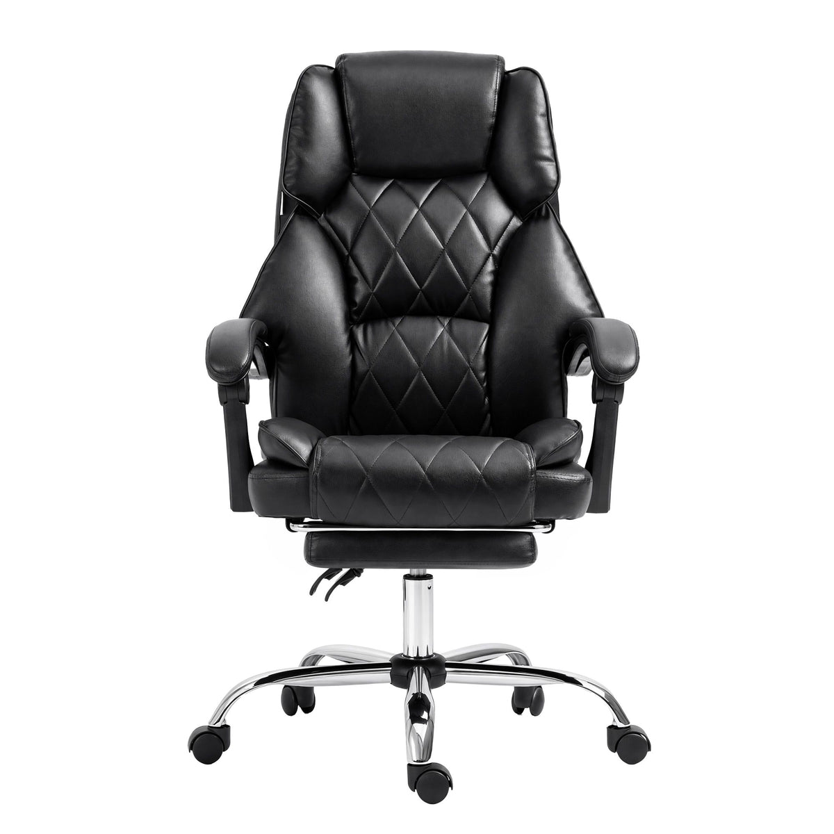 Artiss Executive Office Chair Leather Footrest Black
