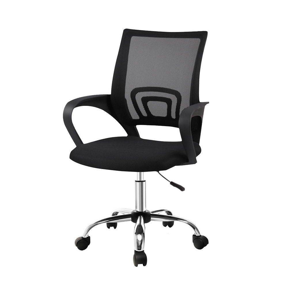Artiss Mesh Office Chair Mid Back Black - OCHAIR-G-2004-BK