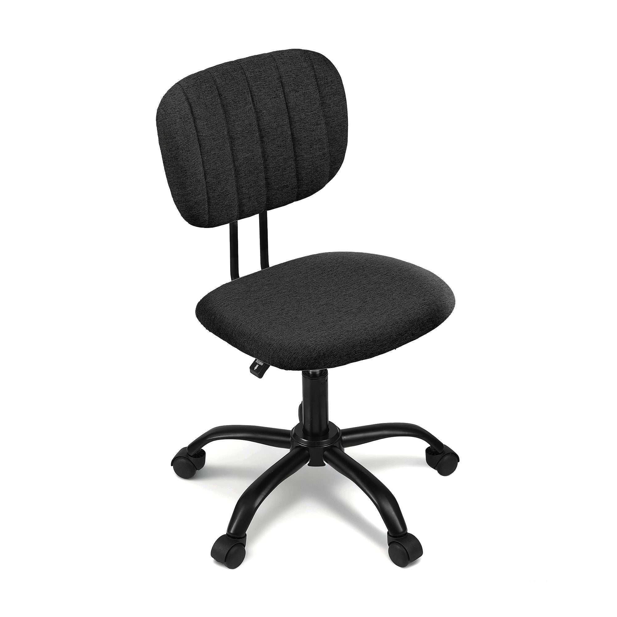 Artiss Armless Office Chair with Wheels, Ergonomic 360° - OCHAIR-M-1142-BK