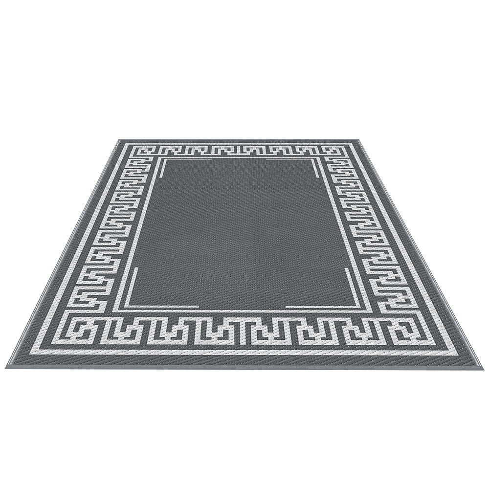 Gardeon Outdoor Rugs 152x244cm Large Carpet Reversible - OR-5X8FT-FRAME-GY