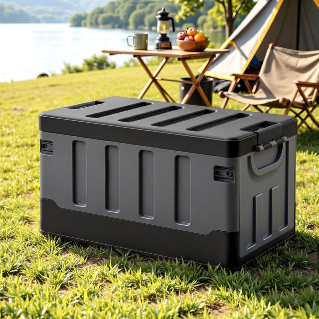 Gardeon Collapsible Outdoor Storage 60L Folding Camping Organizer Black Model