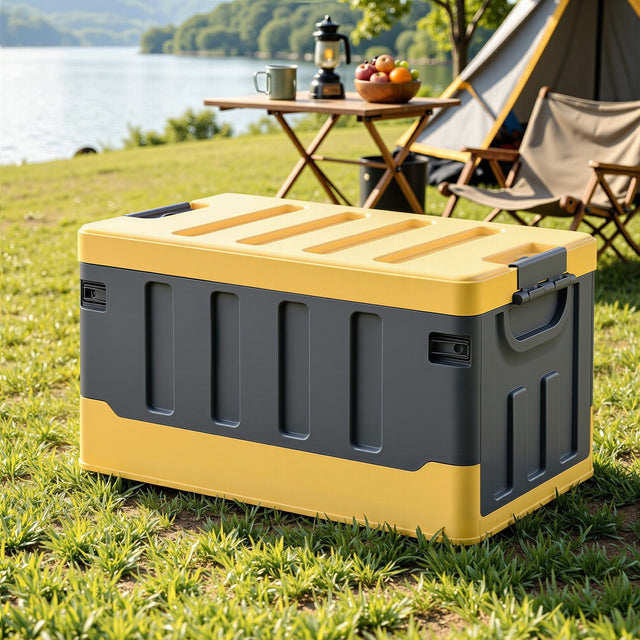 Gardeon Collapsible Outdoor Storage 60L Folding Camping Organizer Yellow l