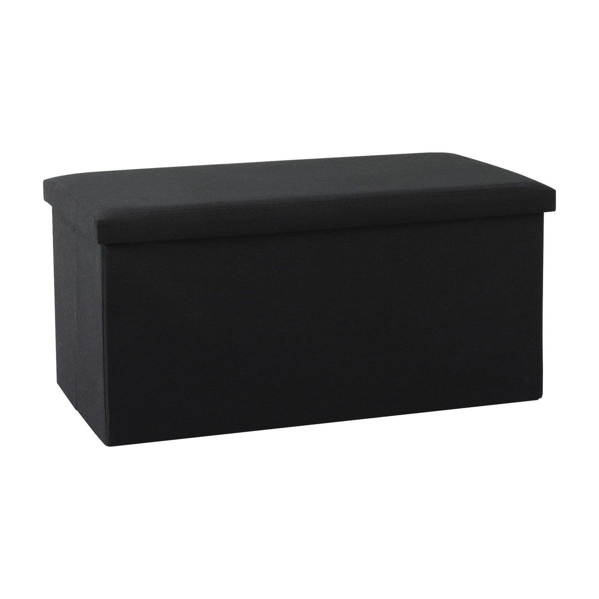 Artiss Storage Ottoman Bench Folding Blanket Box Toy Organiser Foot Stool Black