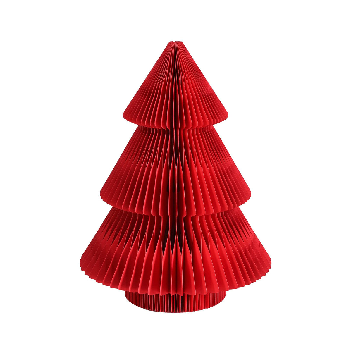 Jingle Jollys Paper Christmas Tree 47CM w/Star Topper Tabletop Red DIY Ornament