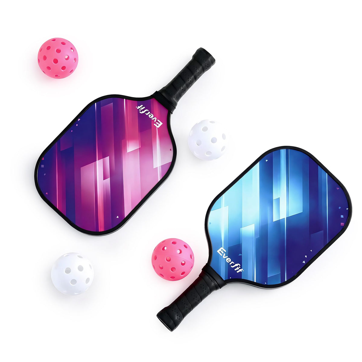 Everfit Pickleball Paddle Set Fibreglass Racquet Honeycomb Core With Bag