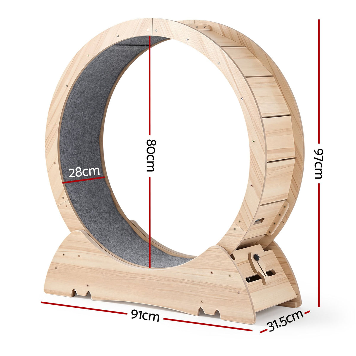 i.Pet Wooden Cat Exercise Wheel 91cm Indoor Cat Treadmill Large