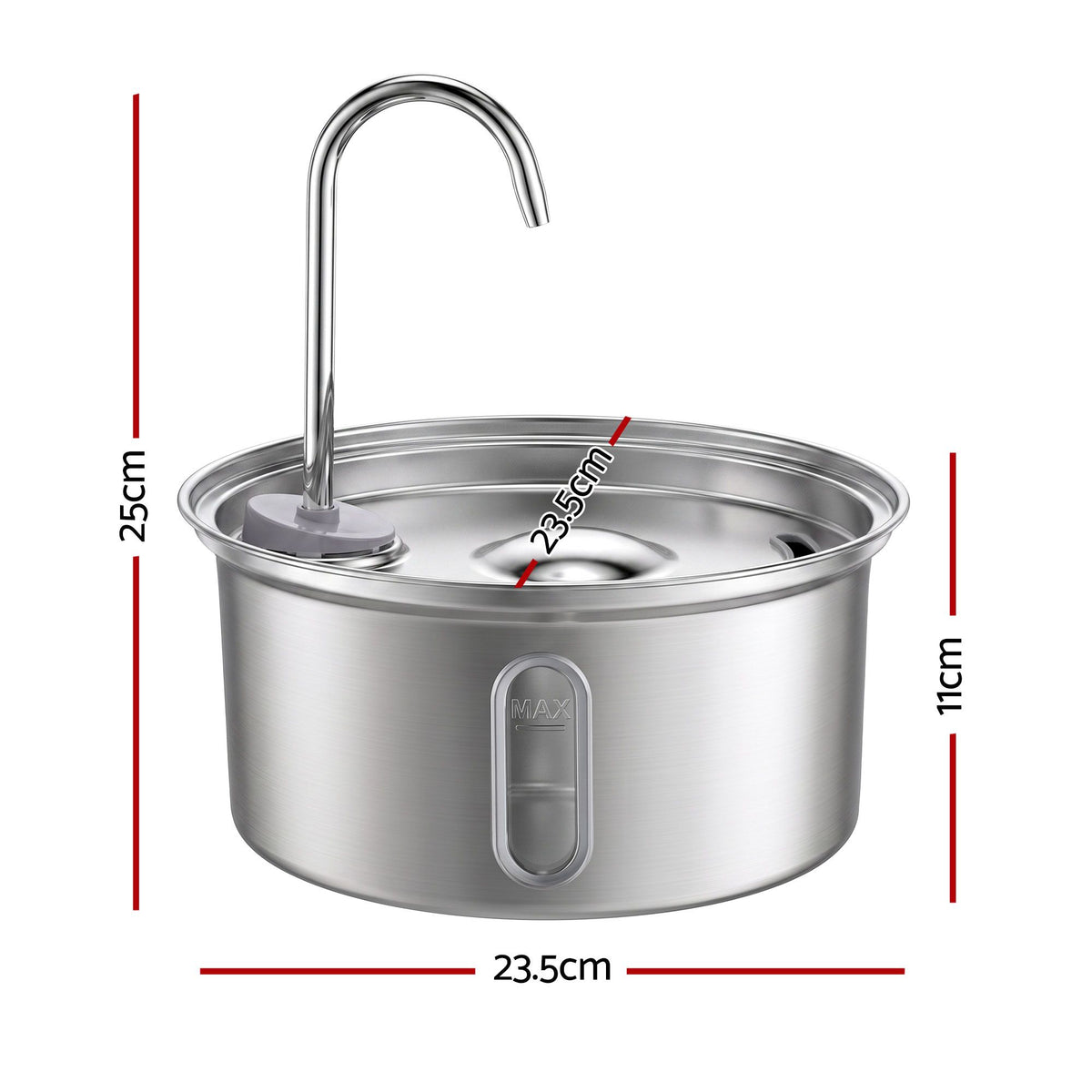 i.Pet 3.2L Cat Water Fountain Pet Feeder Dog Drinking Dispenser 304 Stainless Steel