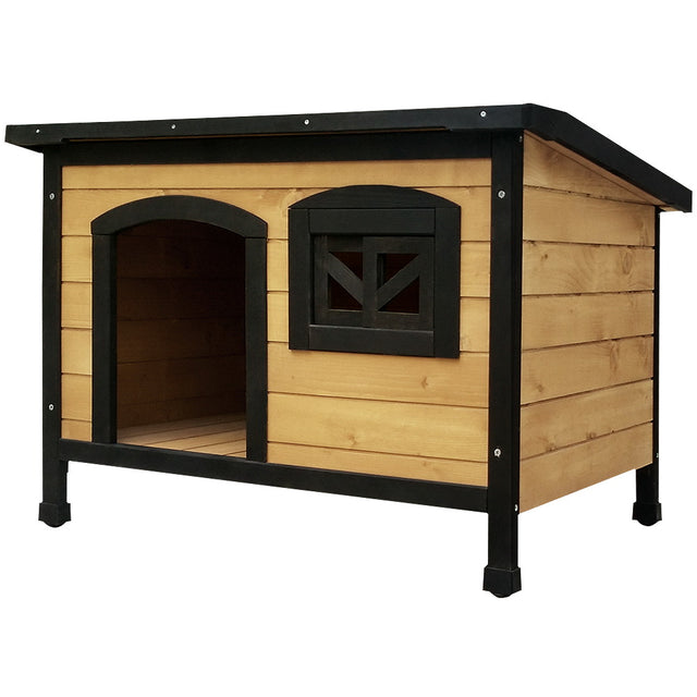 i.Pet Dog Kennel Large Wooden Outdoor Indoor House Pet Puppy C
