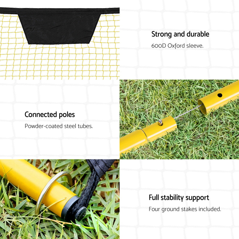 Everfit 2.1m Football Soccer Net Portable Goal Net Rebounder - PN-S015-XL-YE