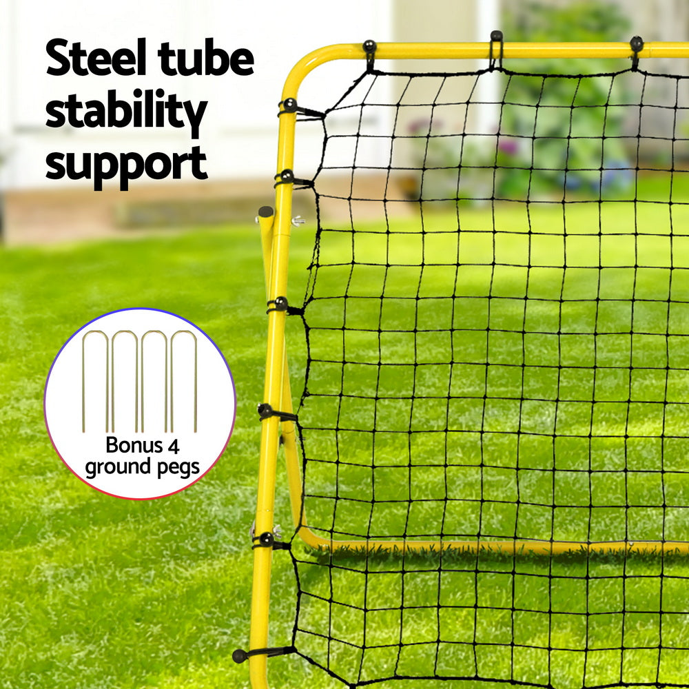 Everfit Baseball Soccer Net Rebounder Football Goal Net Sports Training Aid Yellow