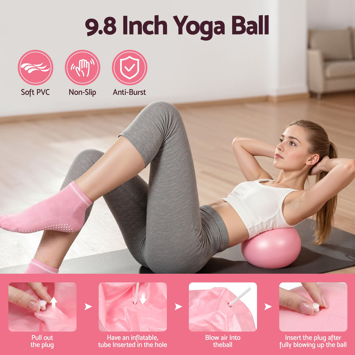 Everfit Pilates Ring Set for Women, 15pcs Home Workout Pilates Eq - PR-A-15PC-PK