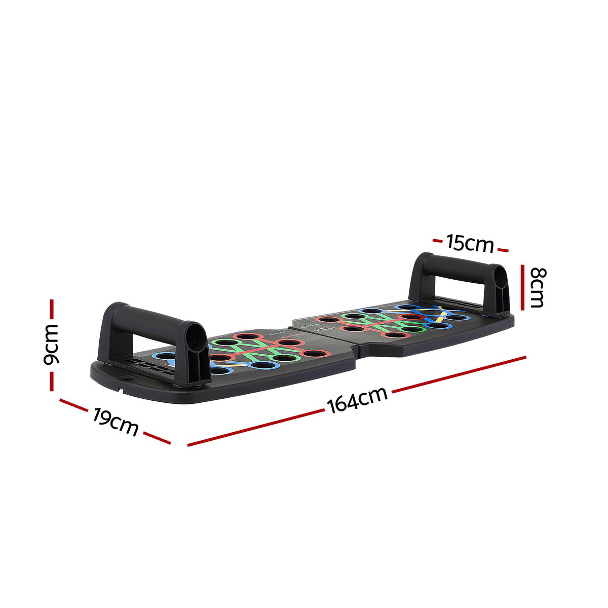 Everfit Push Up Board Home Gym Multi Function Workout Rack Black