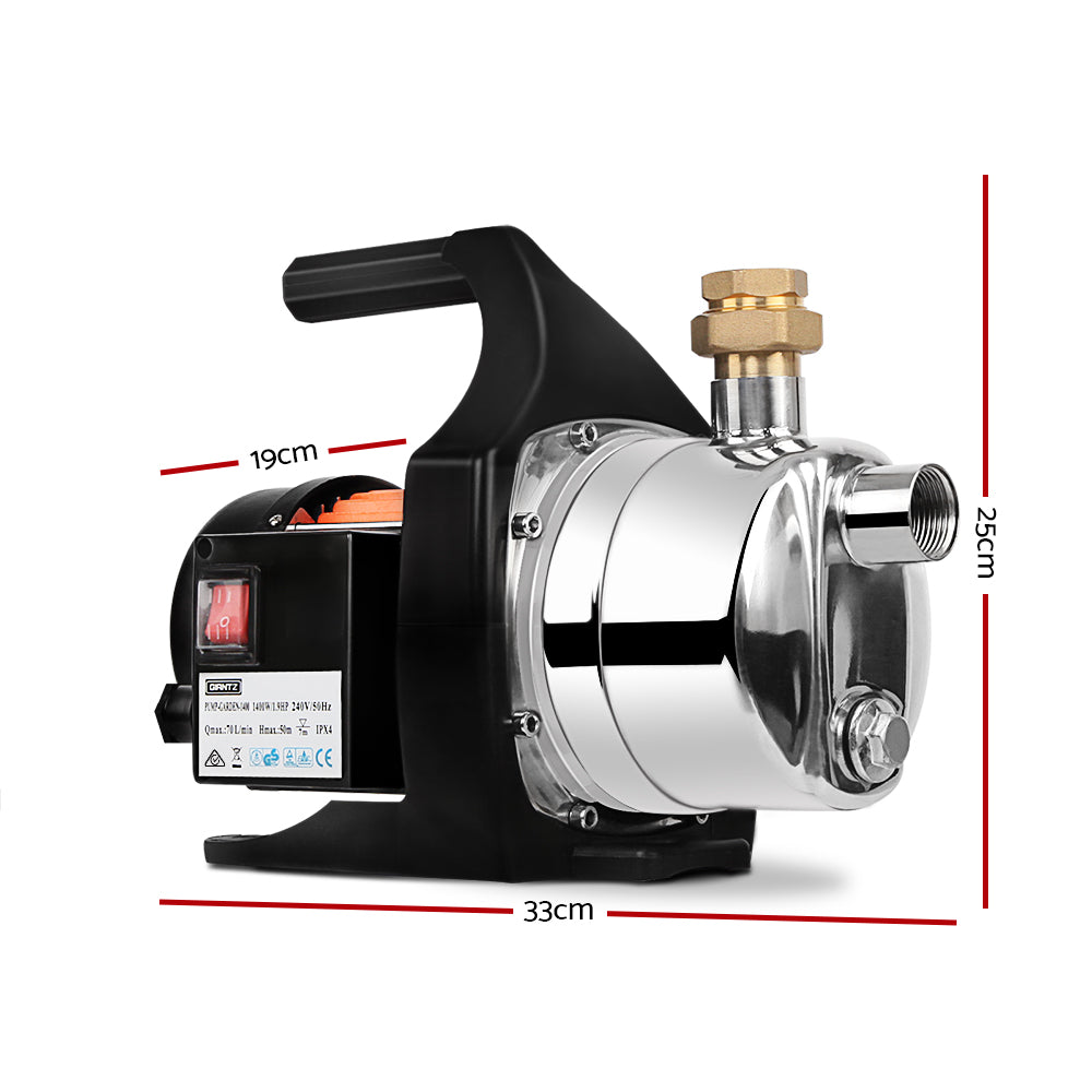 Giantz Garden Water Pump High Pressure 1500W Max. Tank Rain - PUMP-GARDEN-1500