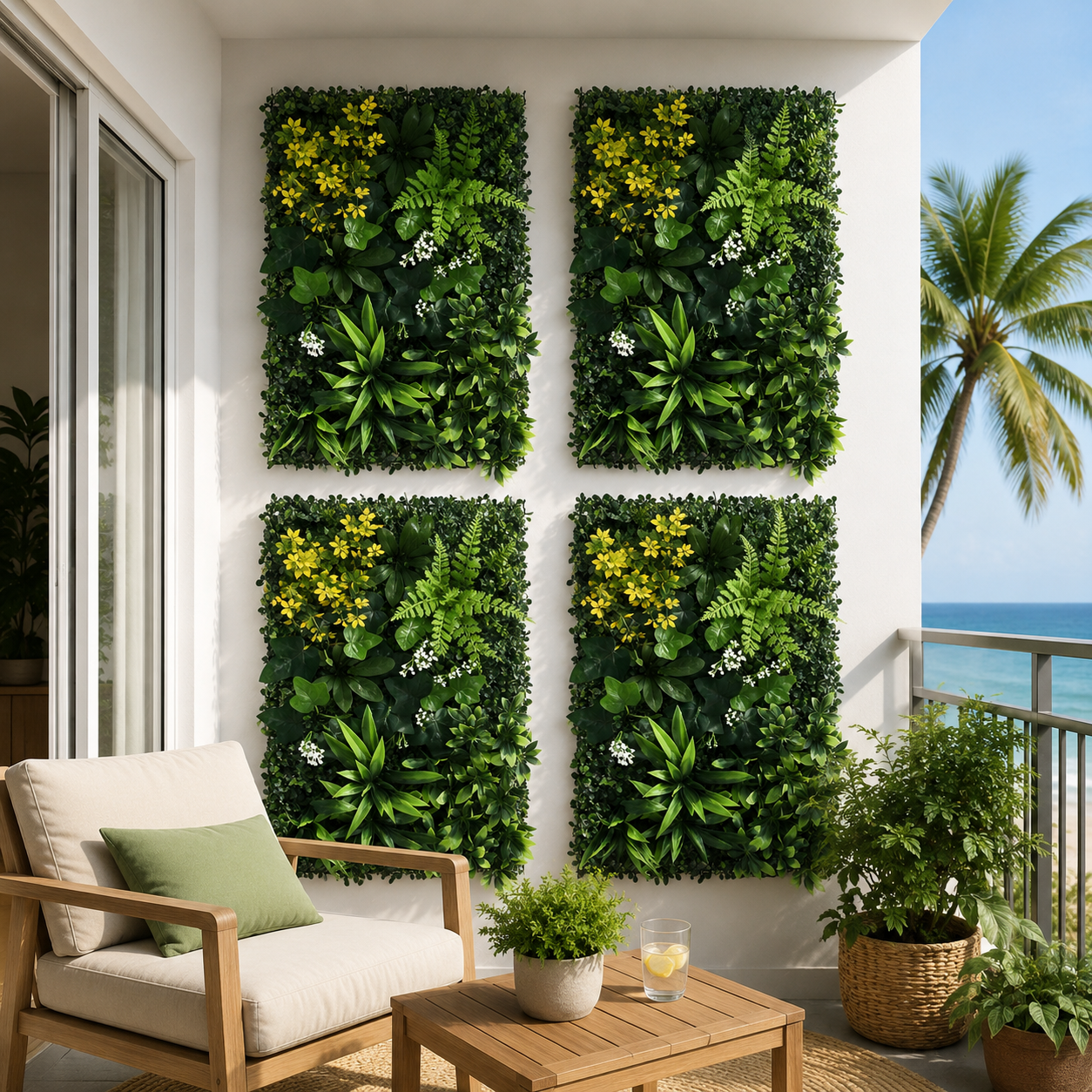 Gardeon 4PCS Artificial Plant Wall Panels 40X60CM Boxwood Panel Backyard Hedge Grass Backdrop Green Decor
