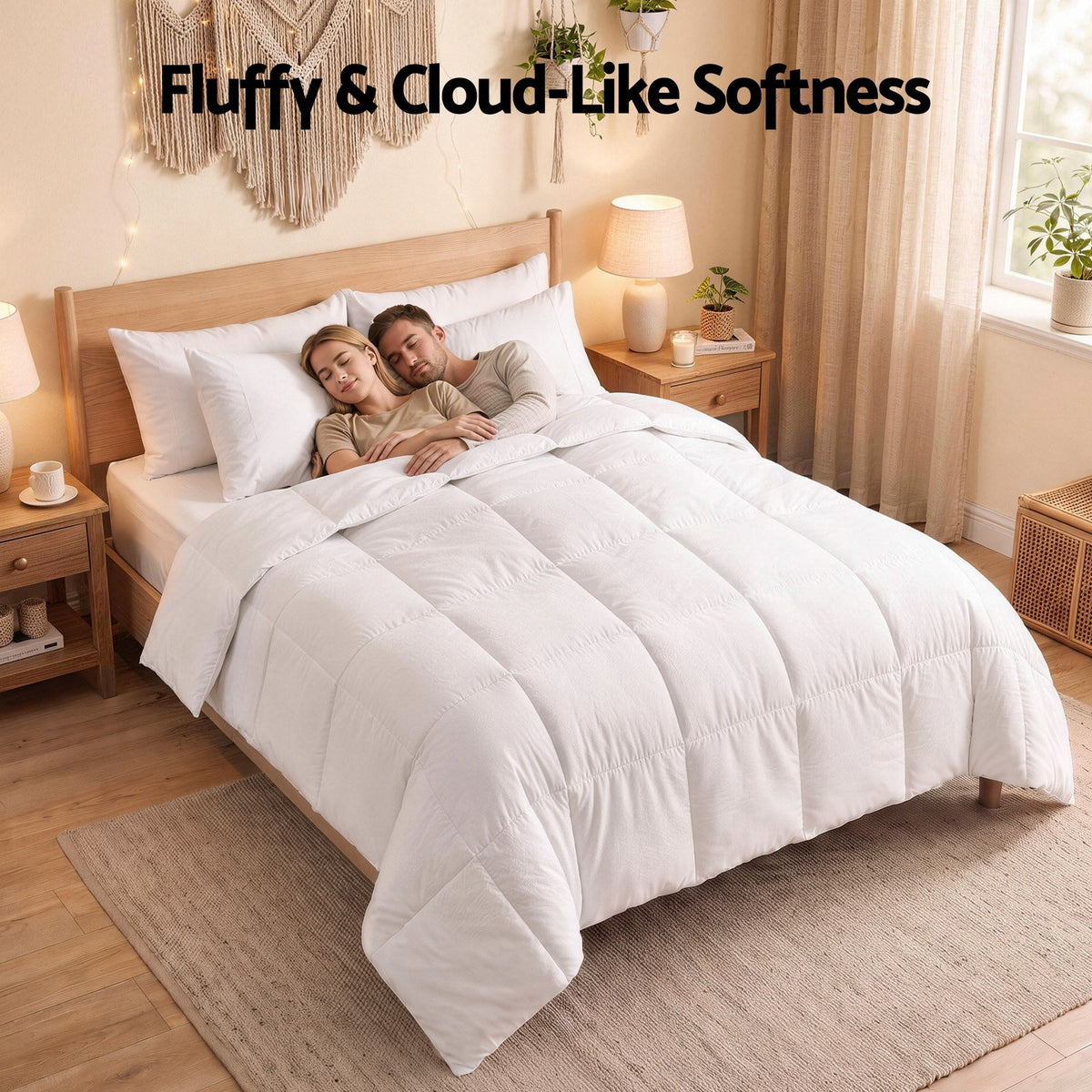 Giselle Bedding Double Quilt, 200GSM Summer Duck Down Feather Doona Insert