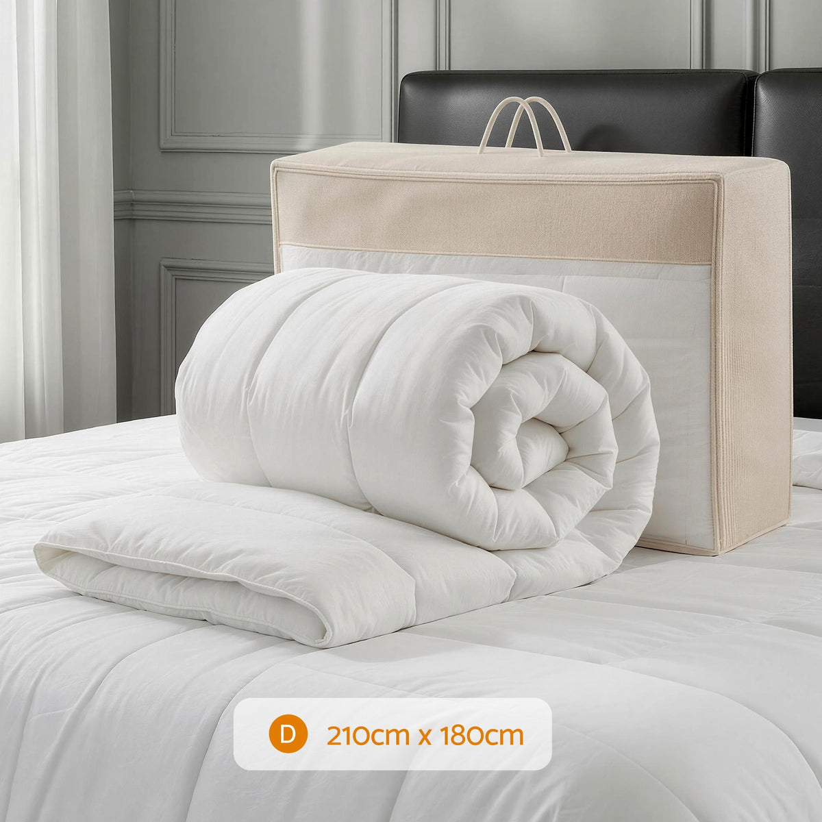 Giselle Bedding Wool Quilt 800GSM Extra Thick Double Winter - QUILT-WOOL-800-D