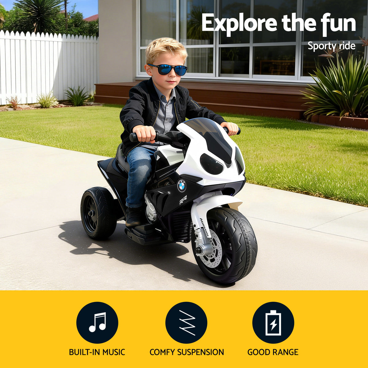 Kids Ride On Car Electric Ride On Cars Motorcycle Motorbike - RCAR-S1000RR-BK
