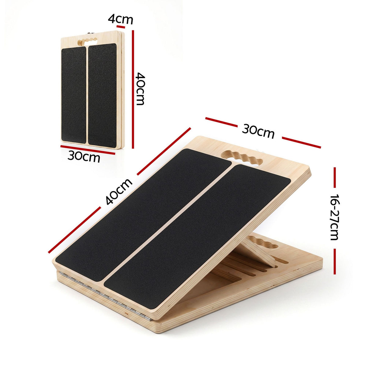 Everfit Wooden Slant Board for Squat & Calf Stretch 5 Angle Foldable Home Gym