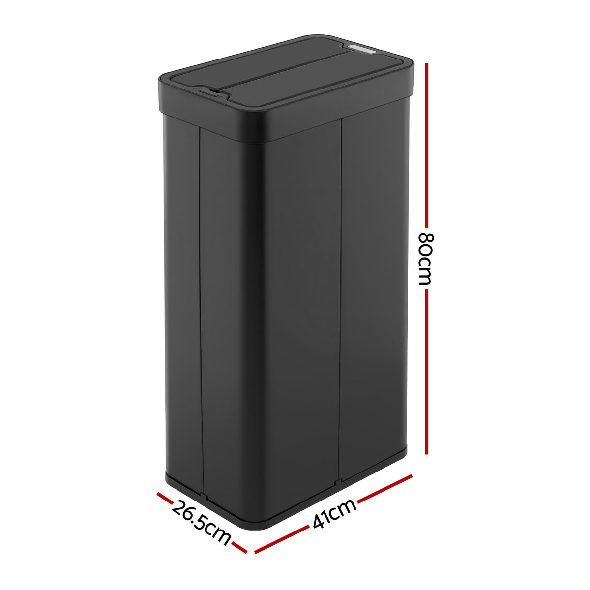 Devanti Rubbish Bin 70L Automatic Sensor Kitchen Bin, Slim Smart - SB-E-70L-BK