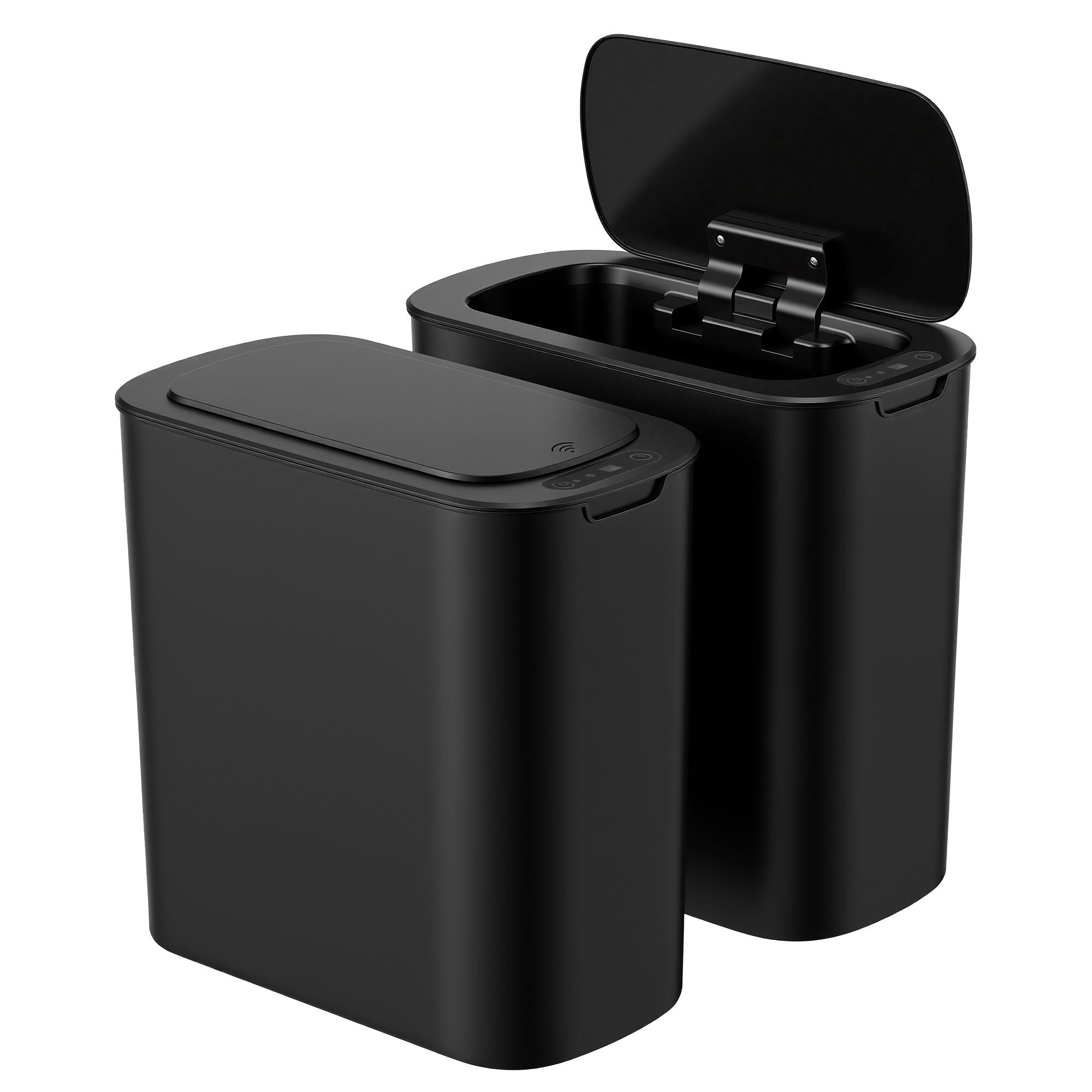 Devanti Automatic Trash Bin 2PCS with Lid 11L Motion Sensor - SB-F-11L-BKX2